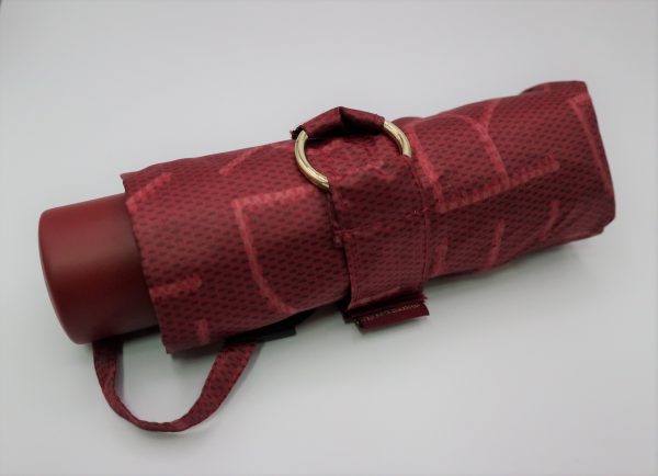 Paraguas Pierre Cardin plegable pequeño estampado ligero antiviento rojo