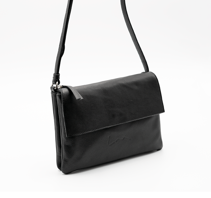 Bolso negro pequeño piel cheap