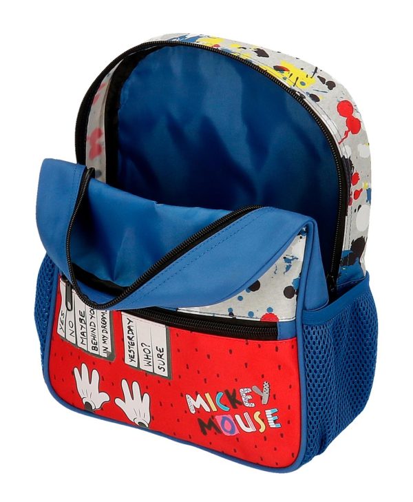 4572121 mochila escolar pequeña pintura Mickey azul roja joummabags