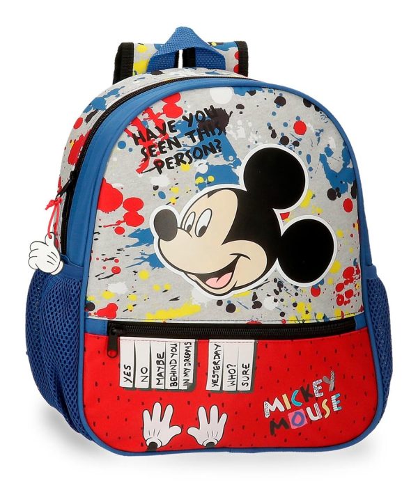 4572221 mochila escolar mediana pintura Mickey rojo azul joummabags