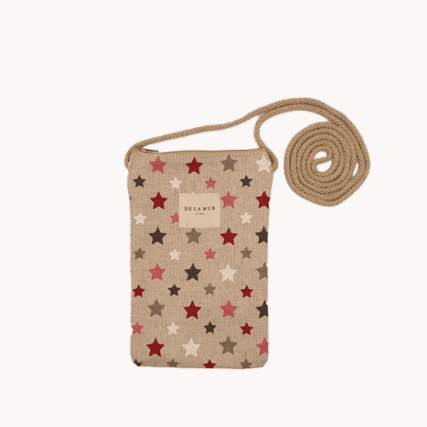 bolso porta móvil textil estampado estrellas de la mur