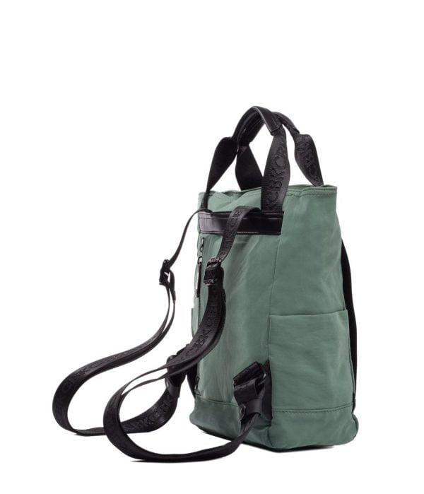 2701 bolso de mano mochila vegano KCB verde oscuro