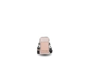 237518 Bolso bandolera mini móvil ligero nylon sintético Strip Devota & Lomba rosa nude