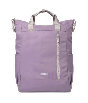 2819-3 mochila bolso de mano nylon vegano Combo KCB lila delante