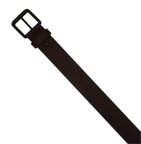 699 ci cinturón unisex 3 cm ancho hebilla negro piel lisa Pradens marrón oscuro