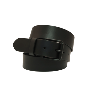 699 ci cinturón unisex 3 cm ancho hebilla negro piel lisa Pradens negro 2