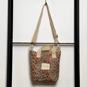 BAG7 JAN bolso de mano bandolera textil estampado De La Mur multicolor