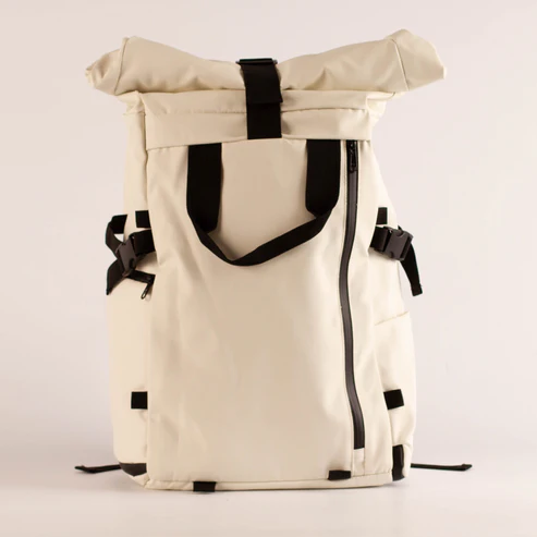 201/N BAQUEIRA – prior.bags mochila grande solapa enrollable impermeable blanco