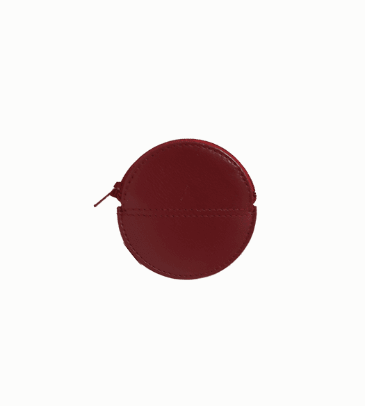 20120 monedero cremallera redondo piel Fresno rojo