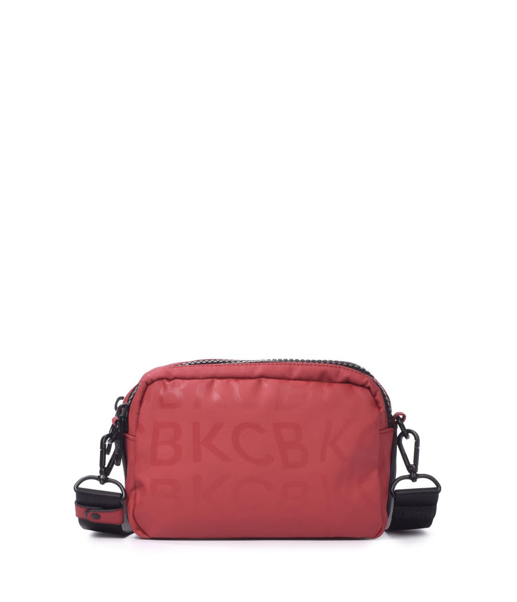 3202 bolso bandolera-pequeña-dos departamentos sintético letras-kcb-stamp burdeos