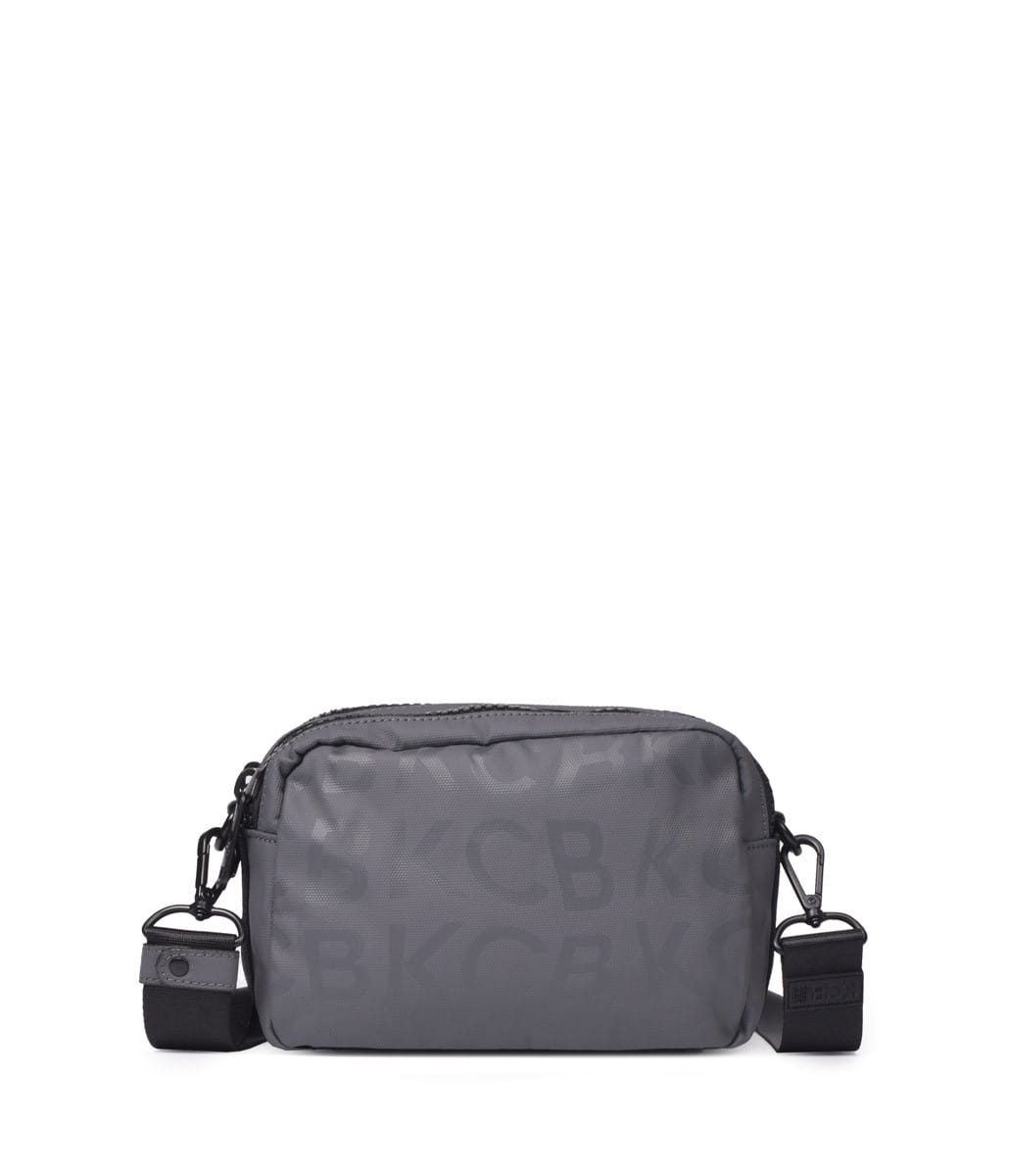 3202 bolso bandolera-pequeña-dos departamentos sintético letras-kcb-stamp gris