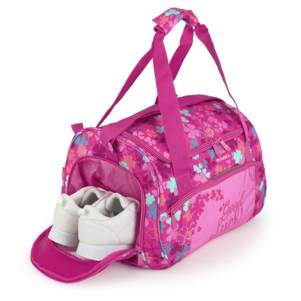 235897 bolsa de viaje deporte tréboles clover gabol temprado fucsia lateral 2