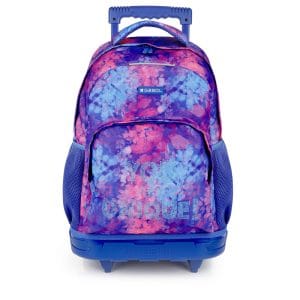 236112 mochila escolar trolley ruedas estampada manchas sunset gabol temprado azul