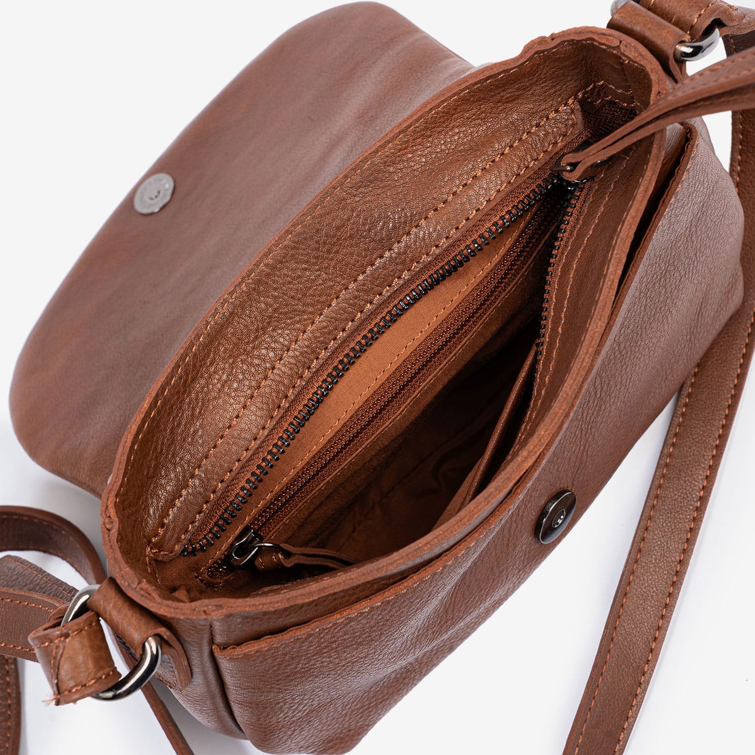21034 bolso piel solapa bandolera hombro Eva leather matties bags Temprado cuero interior
