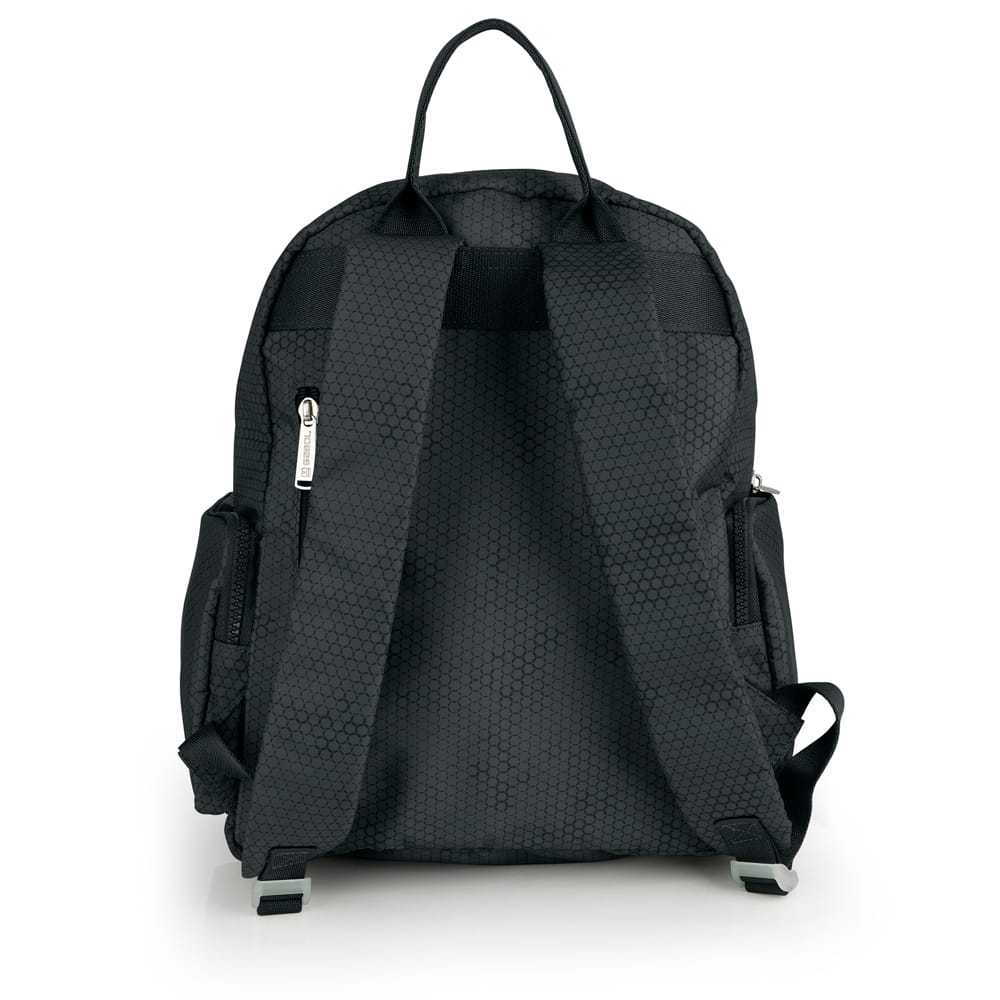 603752 mochila bolsillos nylon Aitana Gabol temprado gris detrás