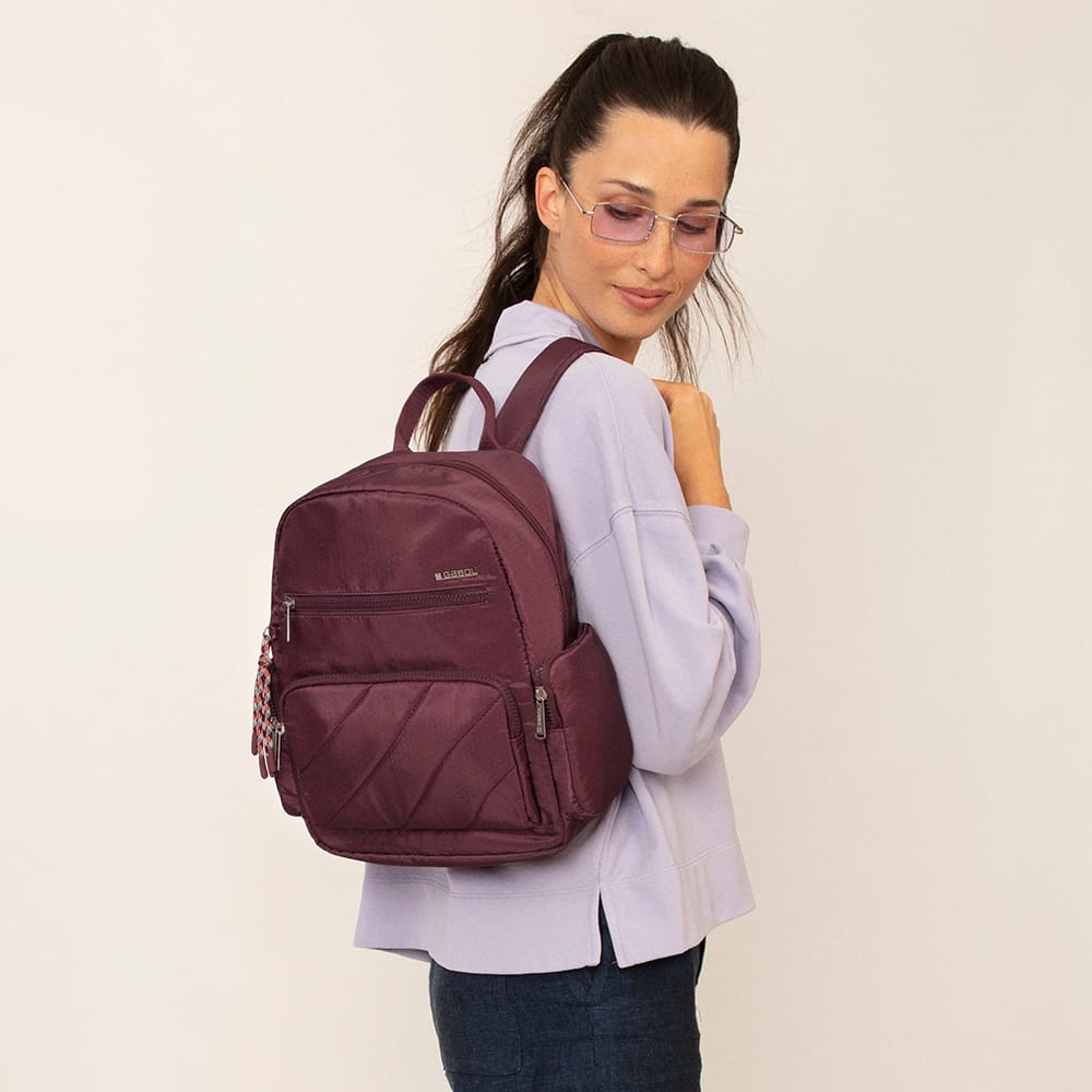 603752 mochila bolsillos nylon Aitana Gabol temprado burdeos modelo