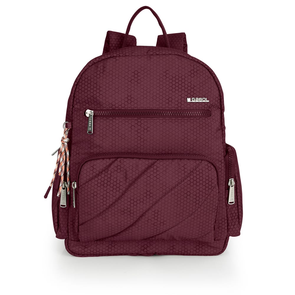 603752 mochila bolsillos nylon Aitana Gabol temprado burdeos