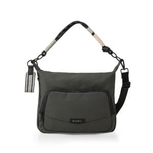 604519 bolso de hombro asa corta bandolera nylon resinado mina Gabol Temprado verde kaki