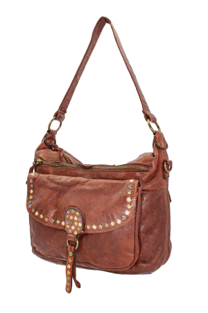 3403 bolso de hombro bandolera bolsillo solapa piel córdoba the twins temprado cuero oscuro