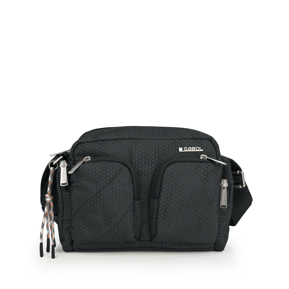 603708 bolso bandolera bolsillos nylon Aitana Gabol gris