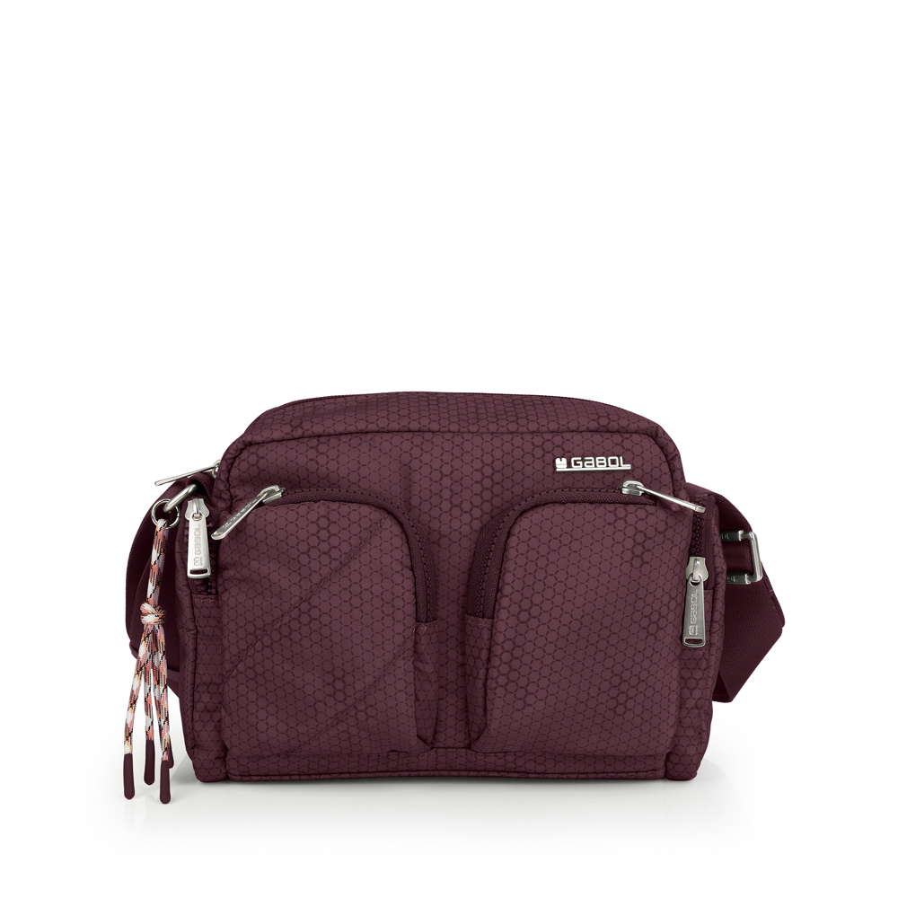 603708 bolso bandolera bolsillos nylon Aitana Gabol burdeos