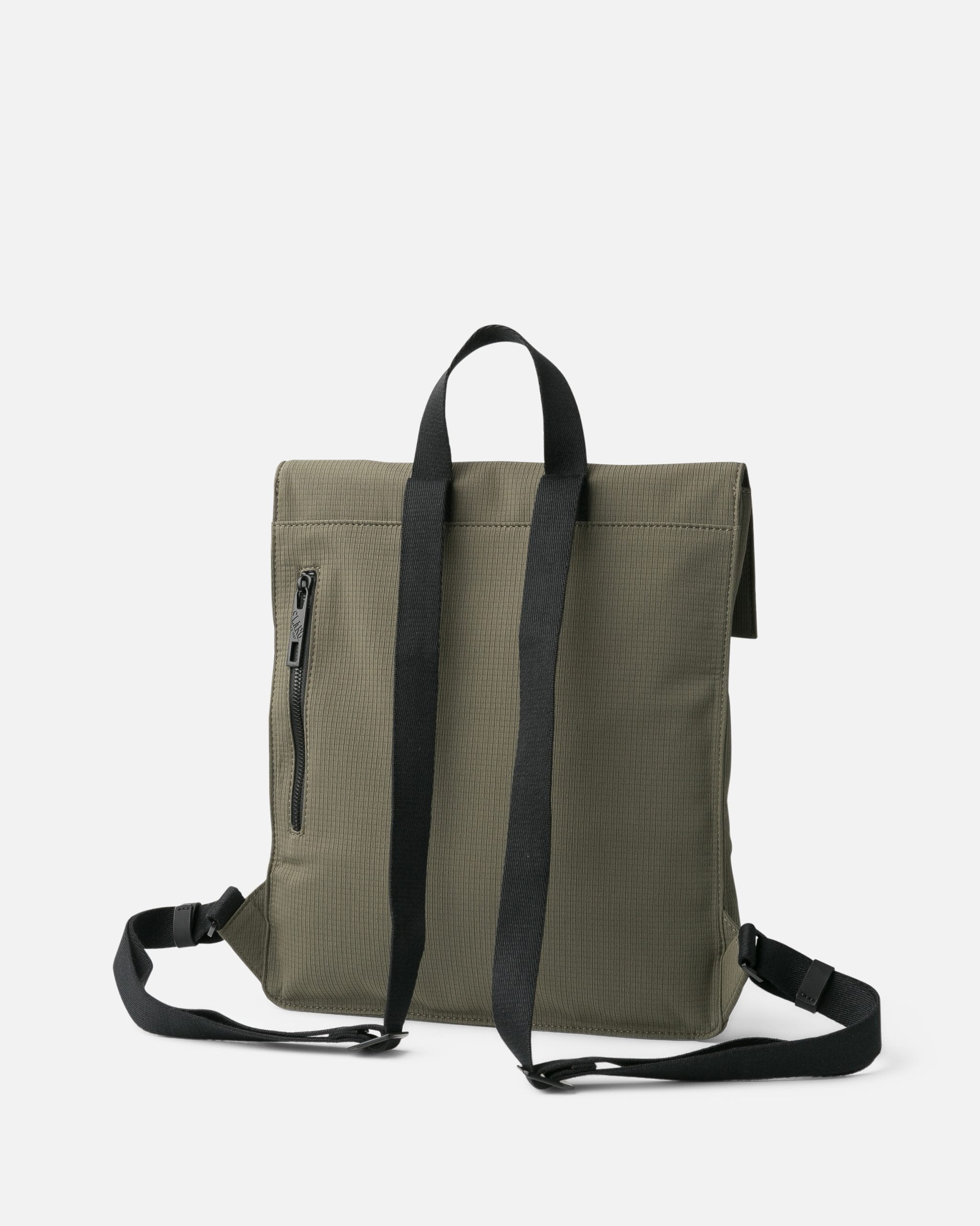 KAU2-mochila-asas-mano-solapa-nylon-kaunis-slang-temprado-verde-kaki-detras