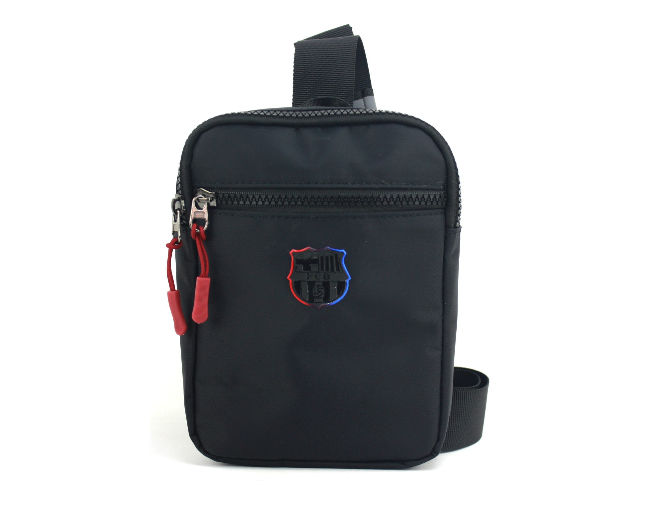 43 mochila bandolera cruzada pequeño nylon escudo barça Temprado negro
