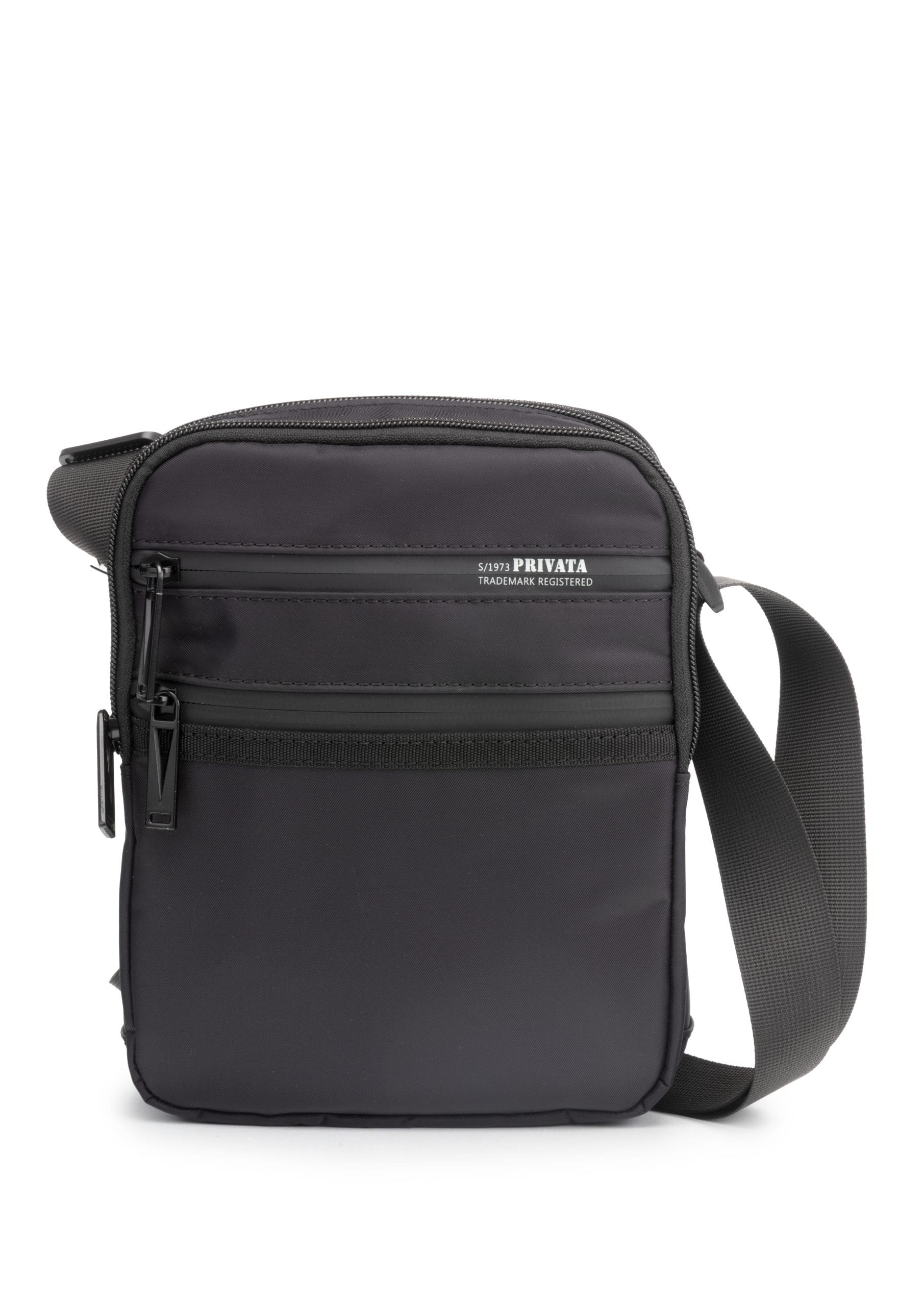 1354 bolso bandolera dos departamentos nylon Best Privata Temprado negro