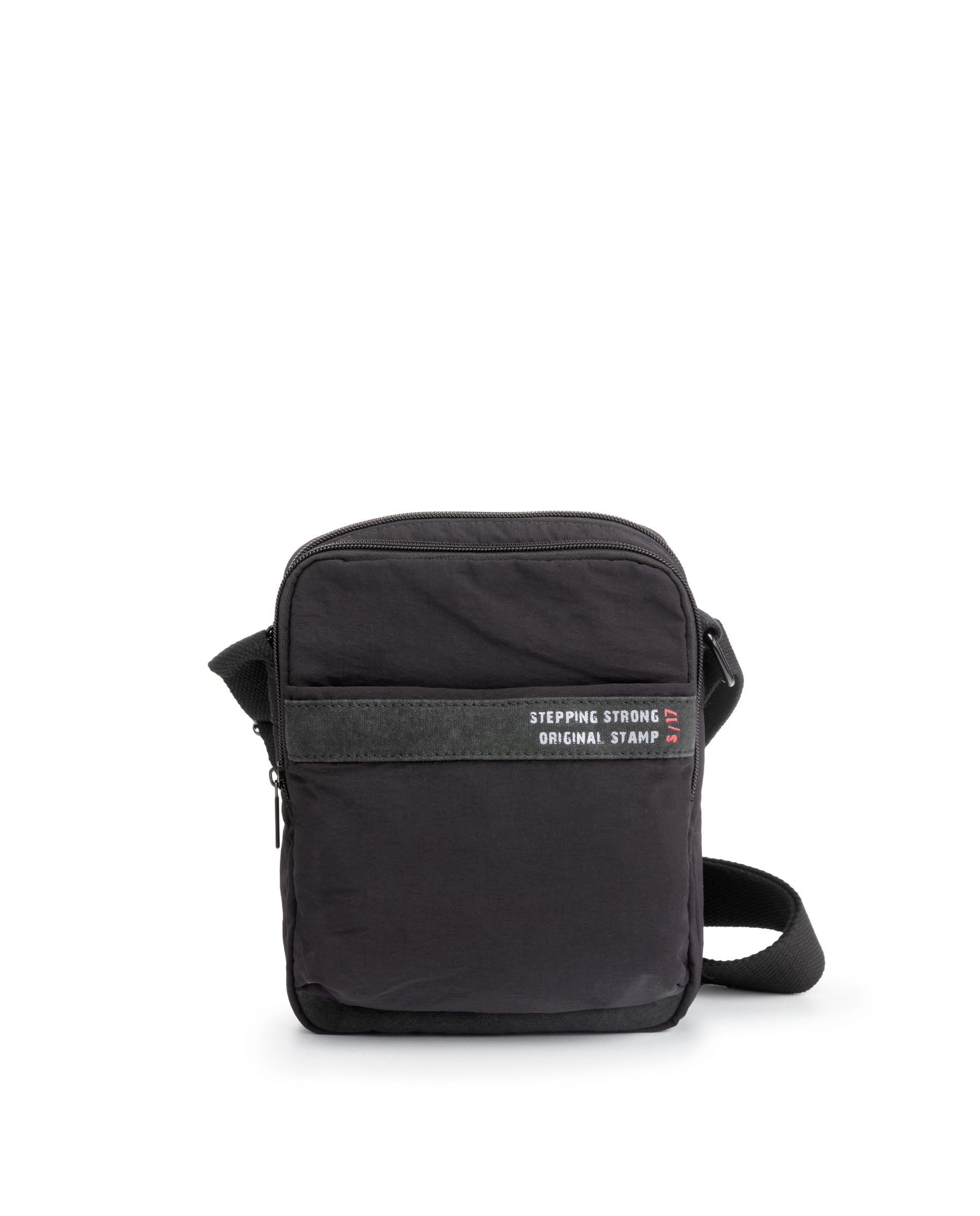 3854 bolso bandolera pequeño nylon lavado skat estampa Temprado negro