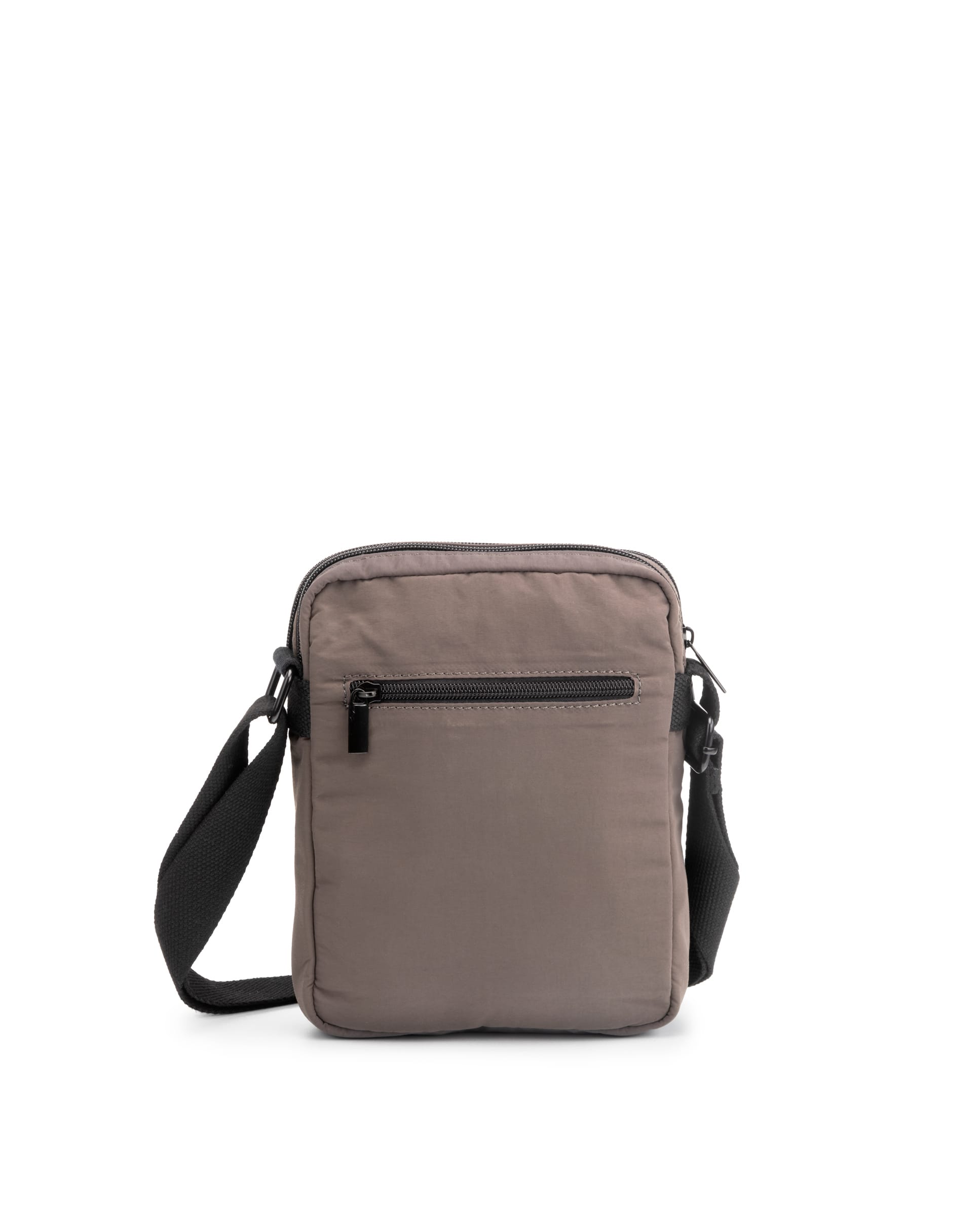 3854 bolso bandolera pequeño nylon lavado skat estampa Temprado taupe detrás