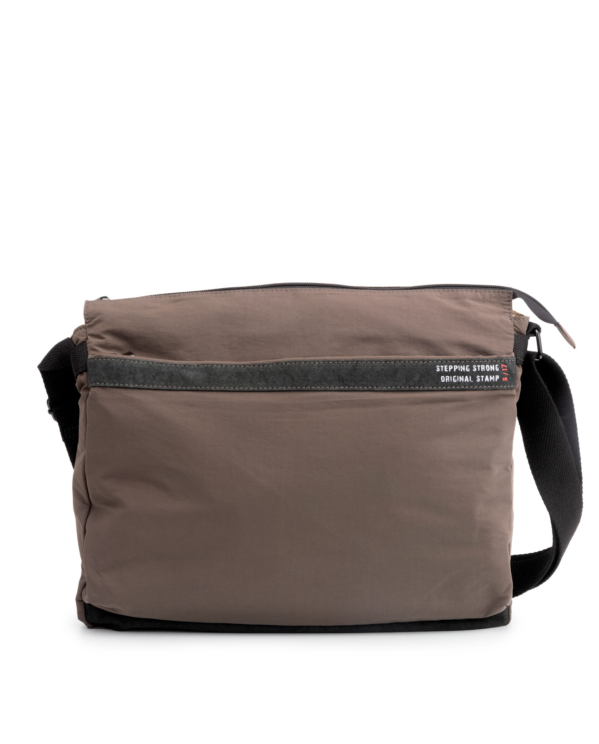 3856 Bolso bandolera grande portadocumentos nylon lavado skat stamp Temprado taupe