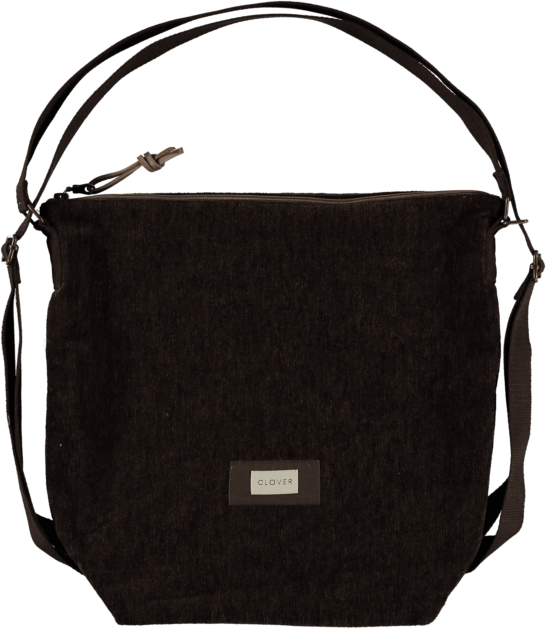 mochi/terciopelo bolso mochila téxtil clover Temprado marrón oscuro