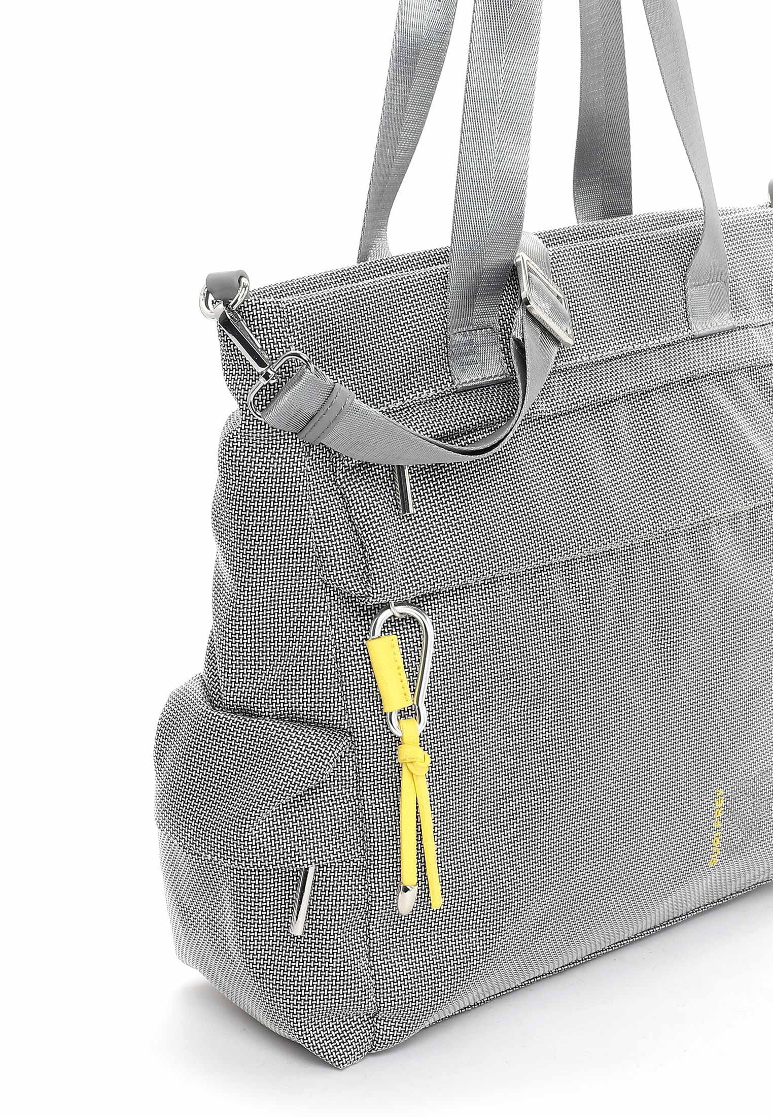 18013 bolso shopping dos asas bandolera nylon Suri frey temprado gris lateral