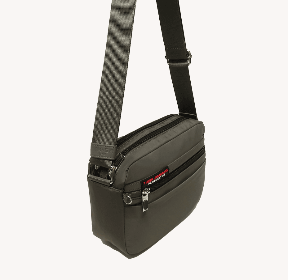 2013 bolso bandolera dos departamentos nylon tiger temprado taupe lateral