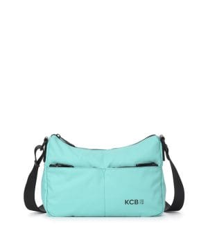 3393 bolso bandolera bolsillos nylon dual KCB temprado aqua