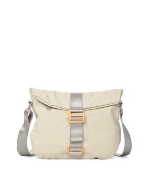 3611 bolso bandolera antirrobo solapa nylon chain temprado beige
