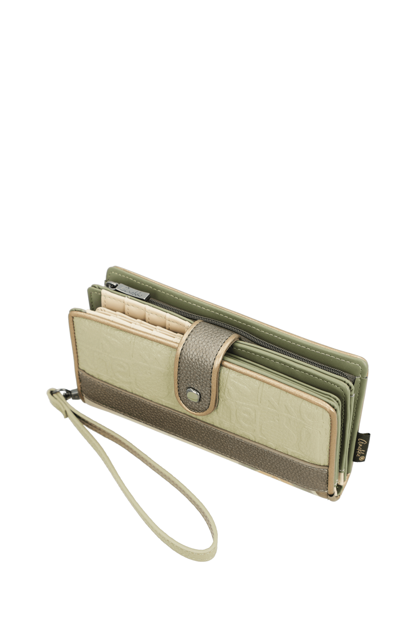 42709-901 billetero grande asa mano sintético estampado muse anekke temprado bronce lateral