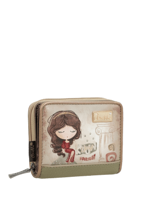 42709-903 billetero pequeño sintético estampado muse anekke temprado bronce