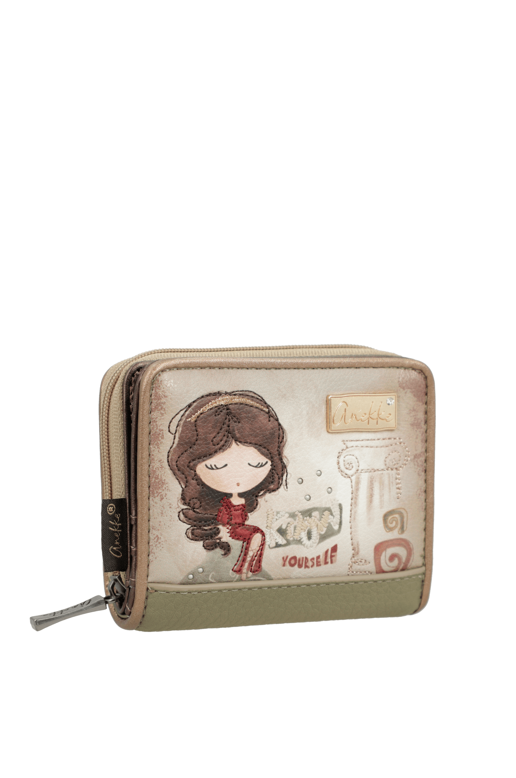 42709-903 billetero pequeño sintético estampado muse anekke temprado bronce