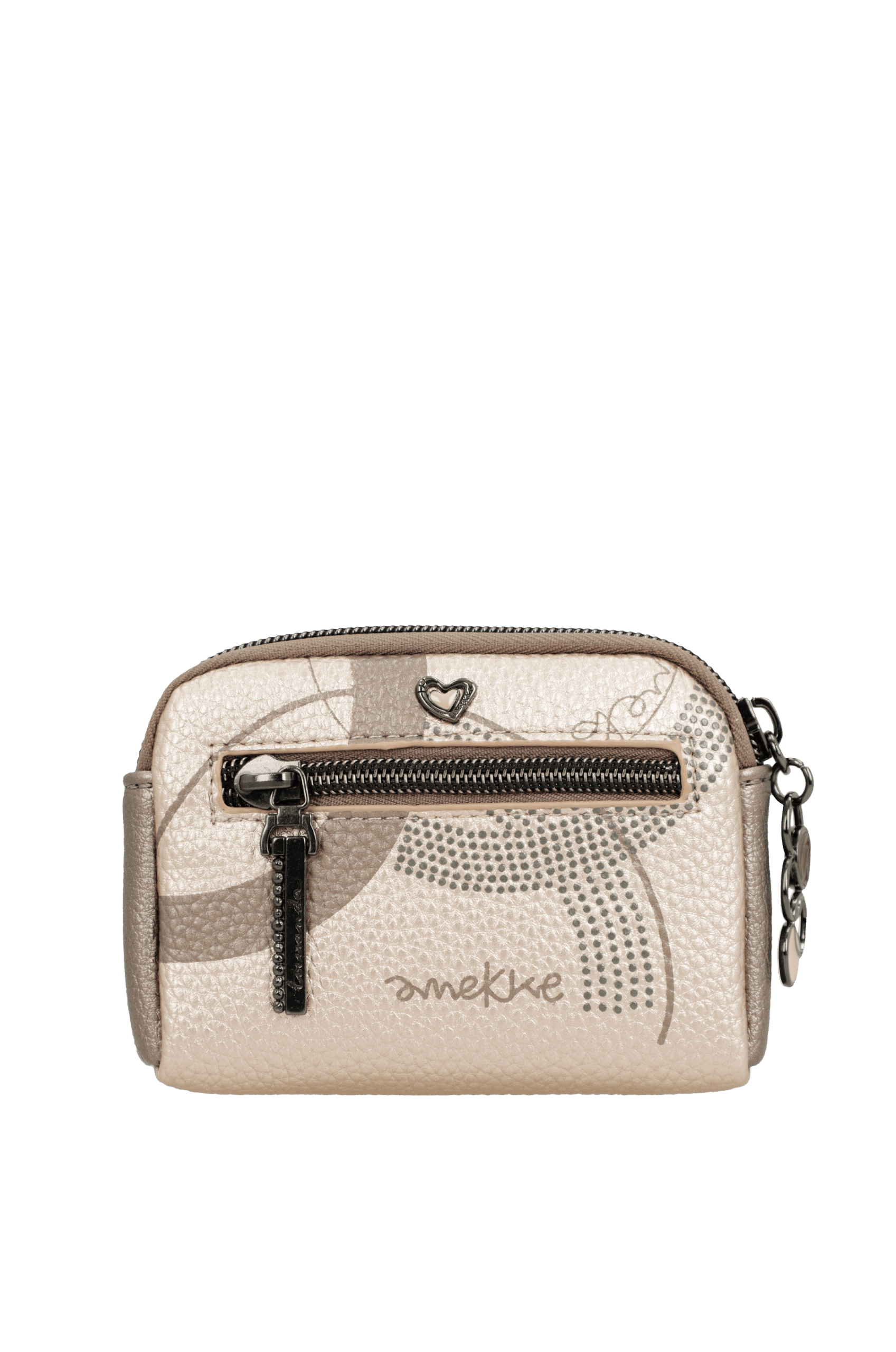 42749-018 monedero llavero sintético estampado olympia anekke temprado beige detrás