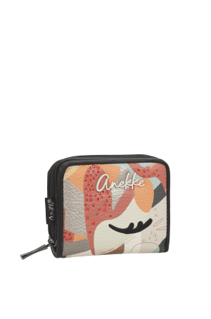 42759-903 billetero pequeño sintético estampado eikon anekke temprado negro