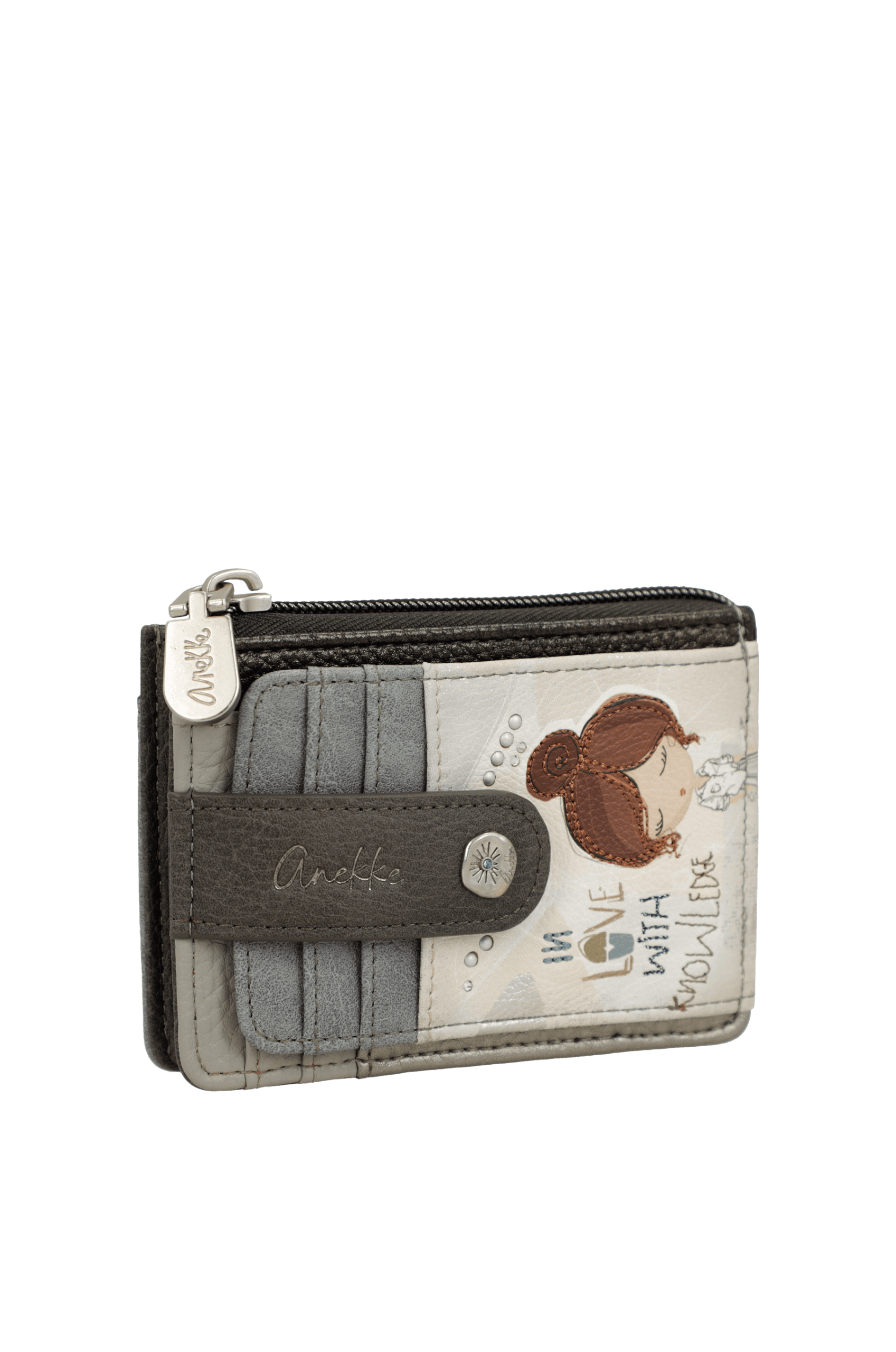 42809-029 tarjetero monedero pequeño sintético estampado sophia anekke temprado beig