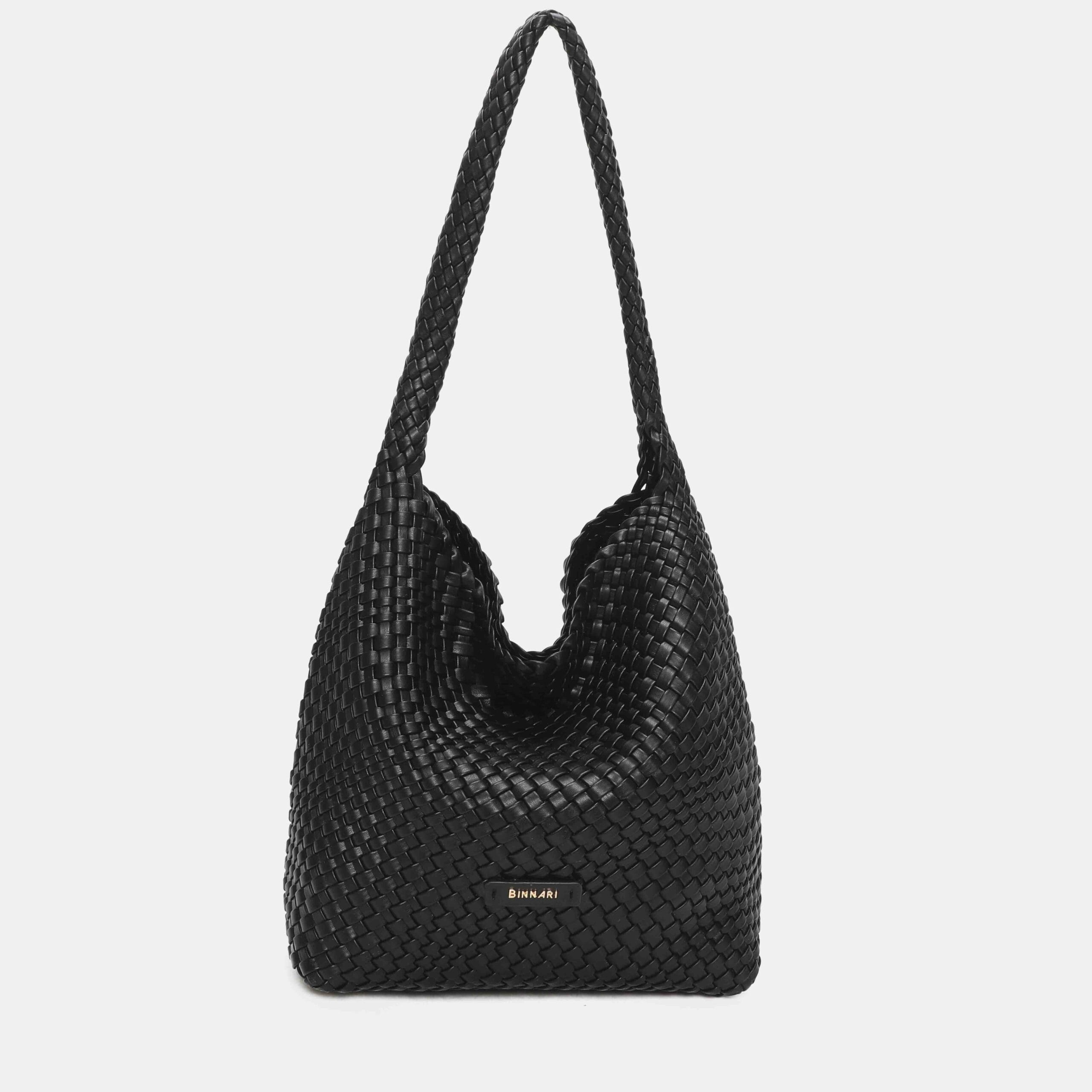 21032 bolso hombro sintético trenzado lira binnari temprado negro