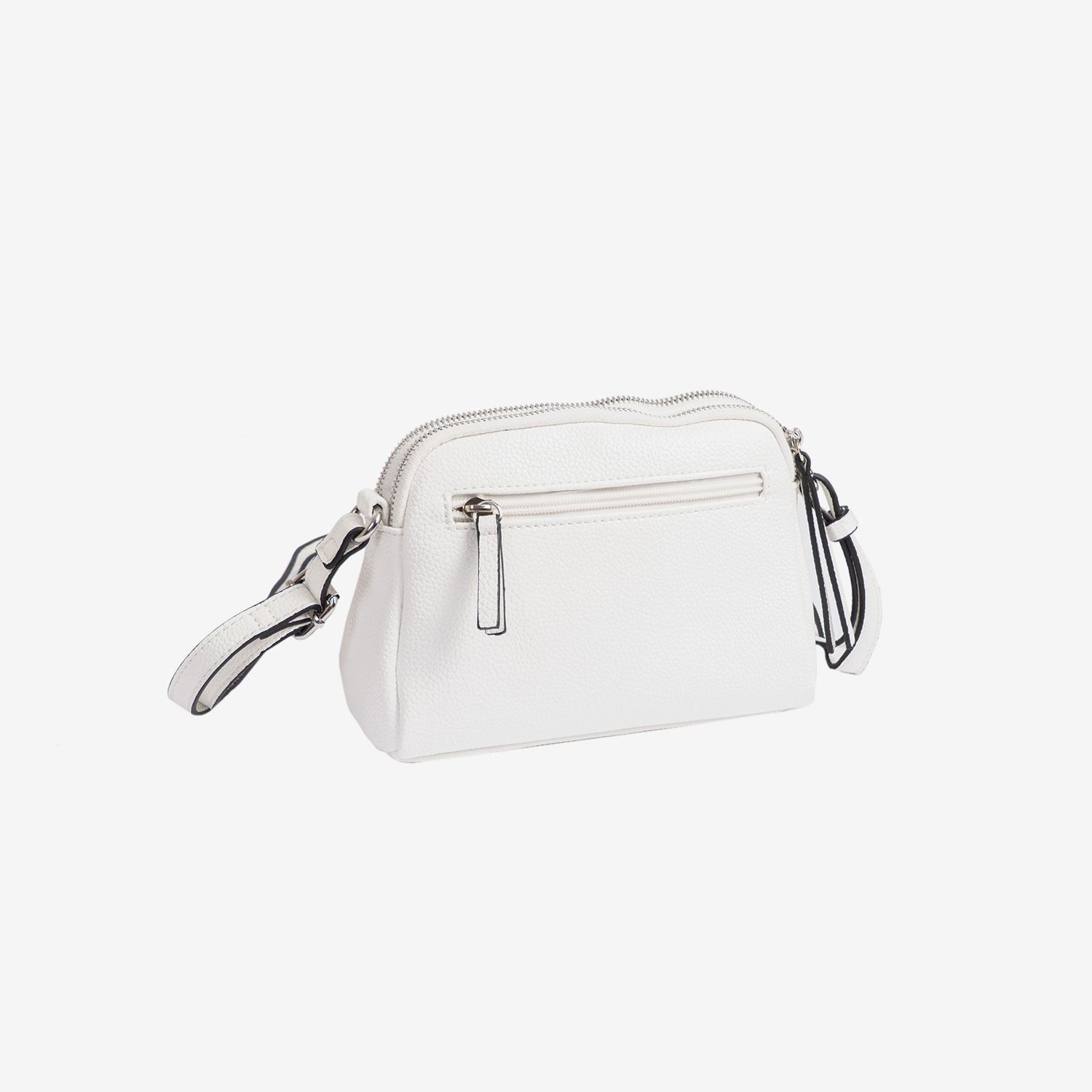 21087 bolso bandolera pequeño dos departamentos sintético matties temprado blanco detrás