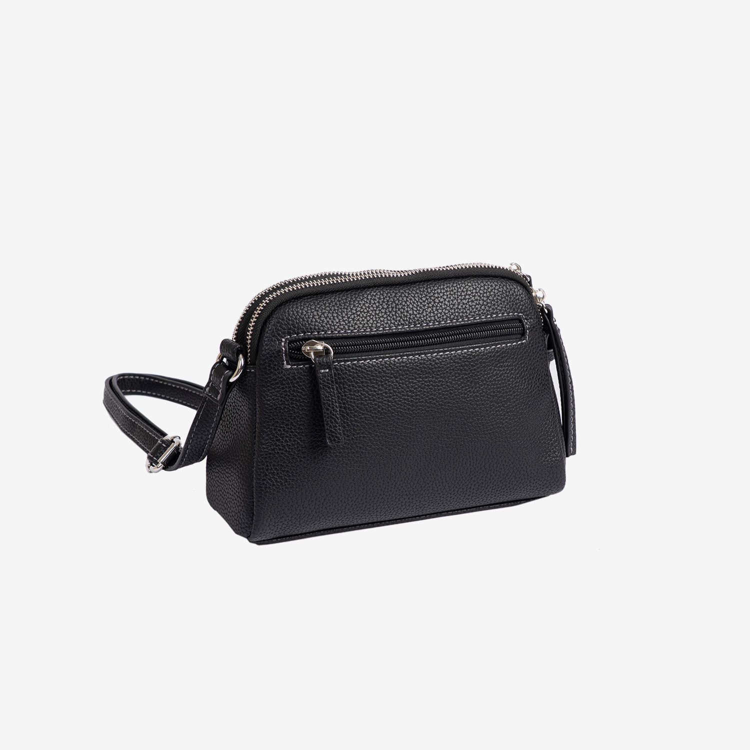 21087 bolso bandolera pequeño dos departamentos sintético matties temprado negro detrás