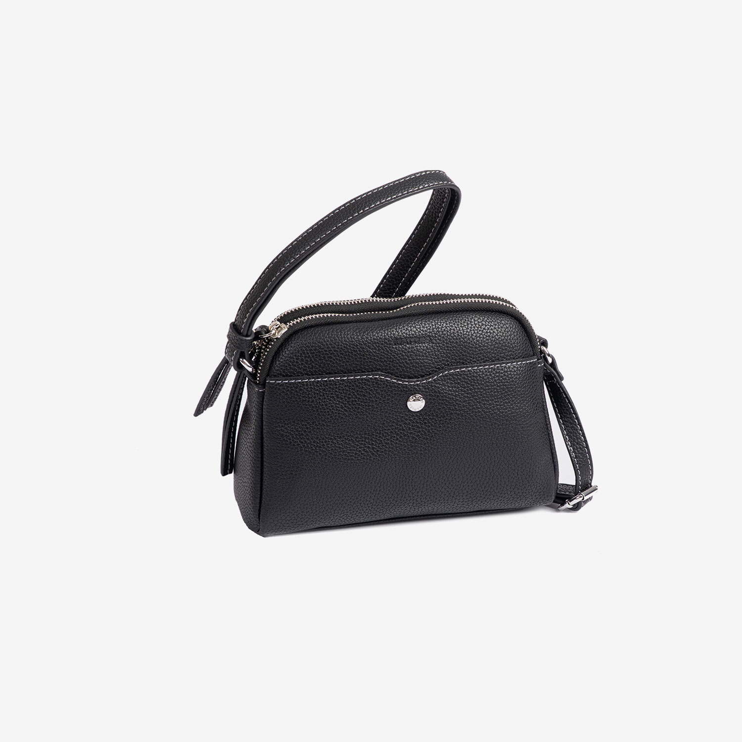 21087 bolso bandolera pequeño dos departamentos sintético matties temprado negro