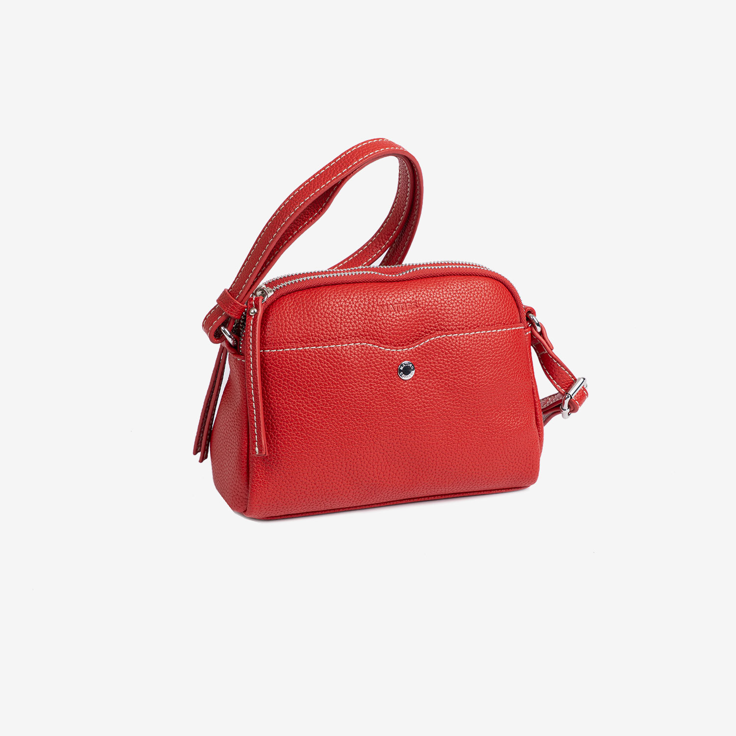 21087 bolso bandolera pequeño dos departamentos sintético matties temprado rojo