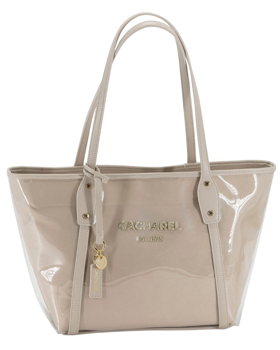 261040 bolso tote hombro dos asas sintético plastificado cacharel beig
