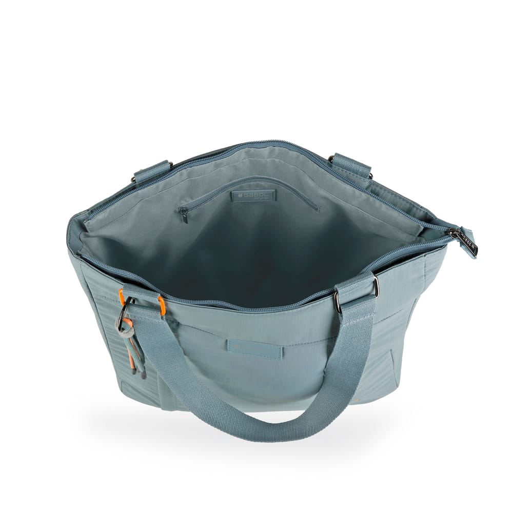 604835 Bolso shopping grande dos asas nylon nerea gabol temprado aqua interior