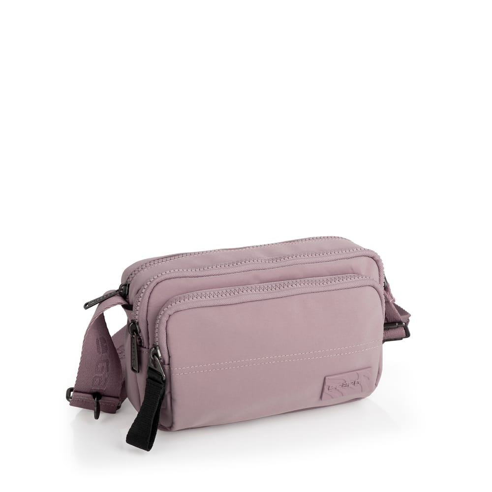 605004 bolso bandolera dos departamentos nylon allison gabol temprado nude lateral
